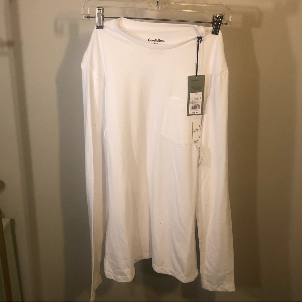 Goodfellow men’s long sleeve small white shirt